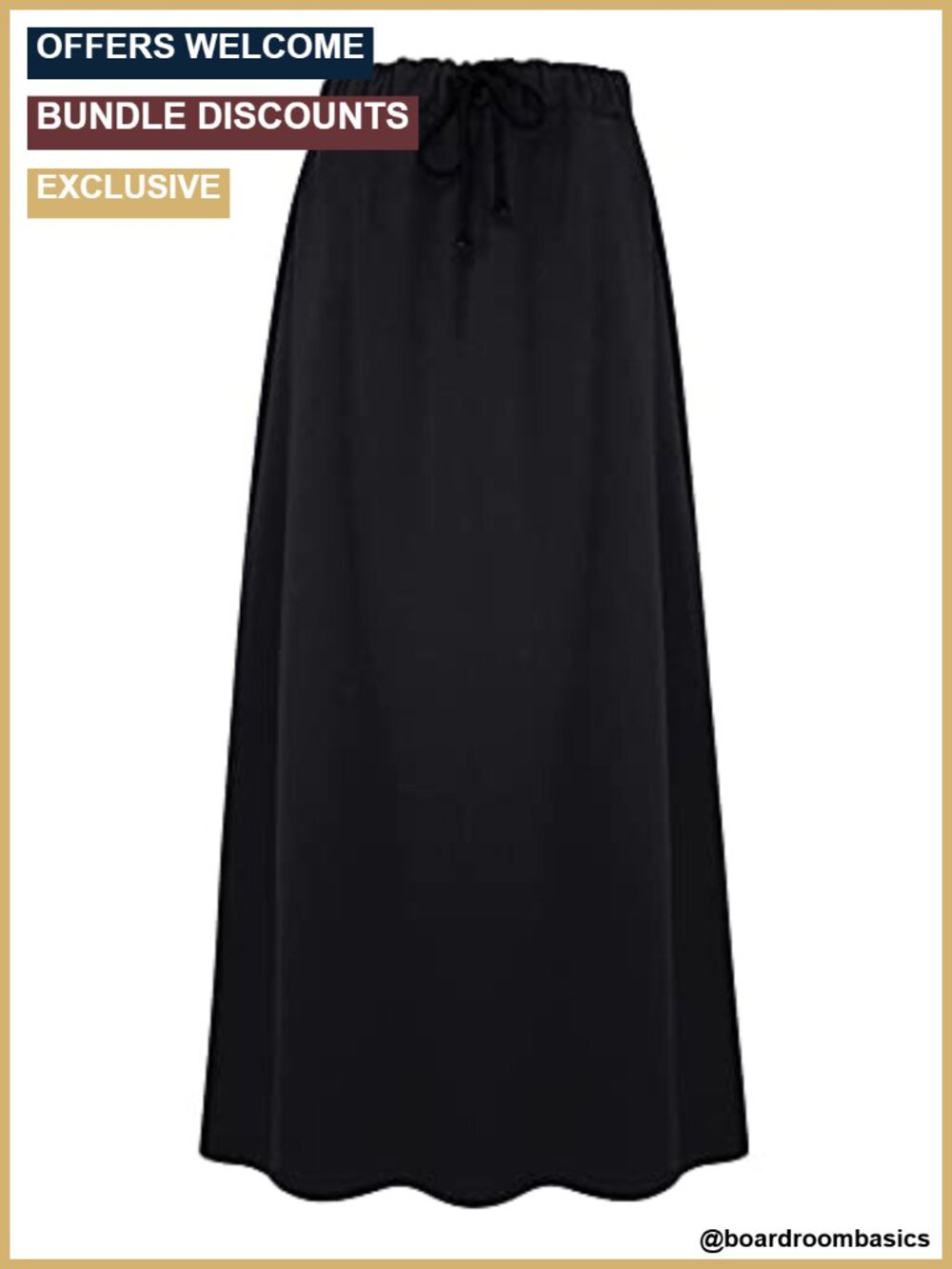 Fleece Lined Maxi Skirt Women Elastic Waist A-Line Winter